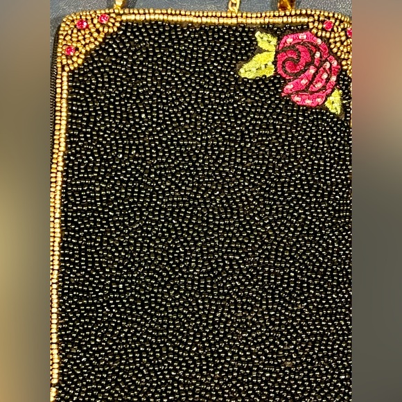 Mary Frances Queen of Everything Beaded Crossbody Cell Phone Bag Clutch Evening - Picture 6 of 16